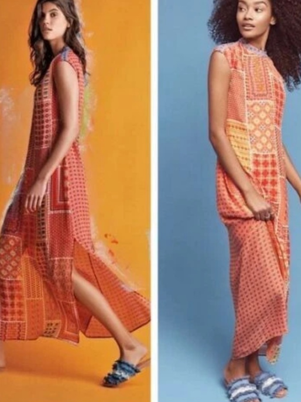 Anthropologie Tanvi Kedia Patchworked Sol Maxi Dress Size M